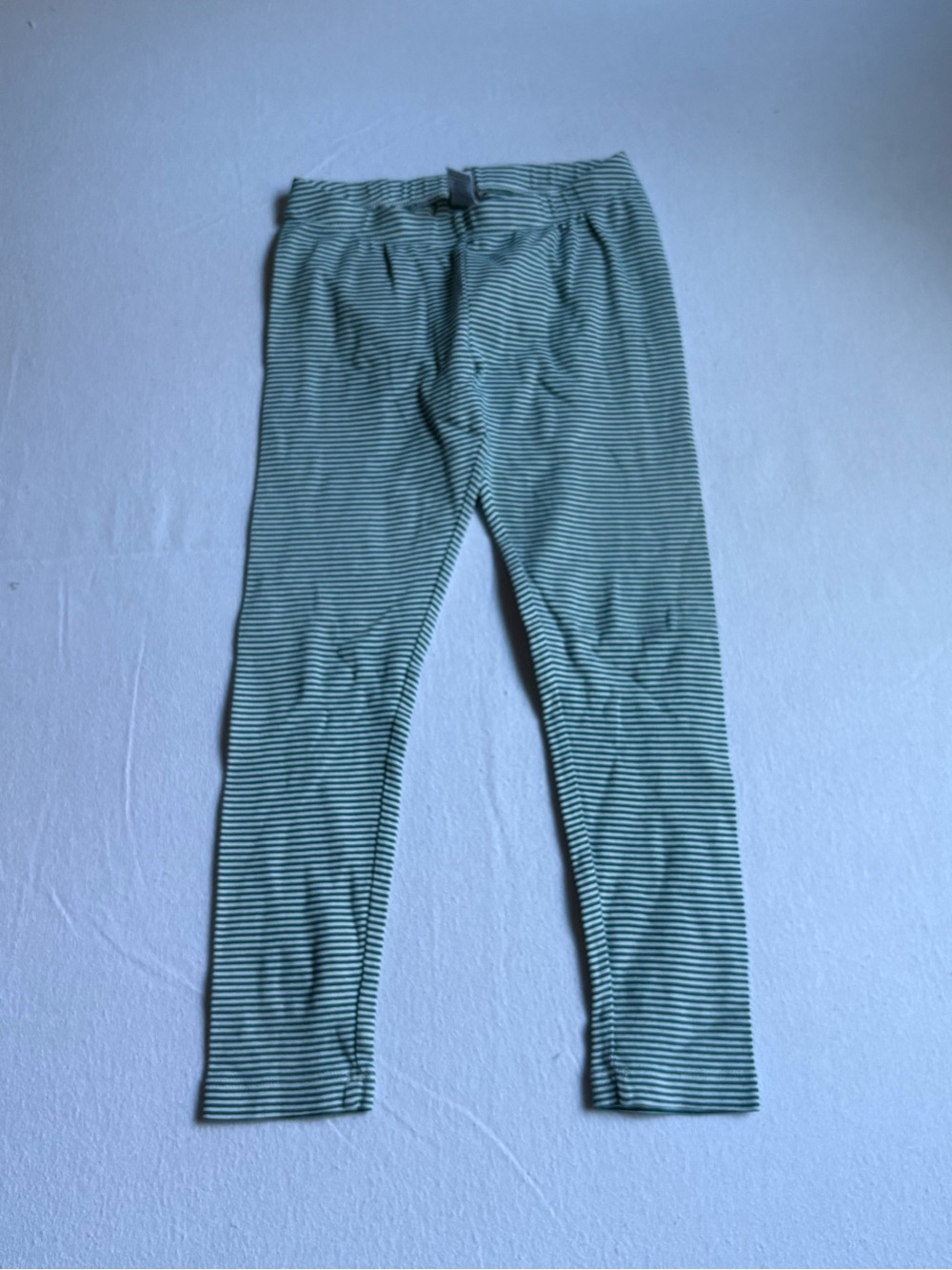 Tea Collection Teal and White Striped Kids Leggings